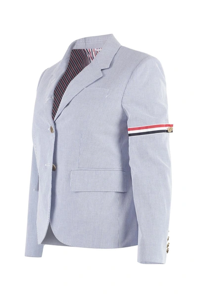 Shop Thom Browne Single-breasted Two-button Blazer In Light Blue