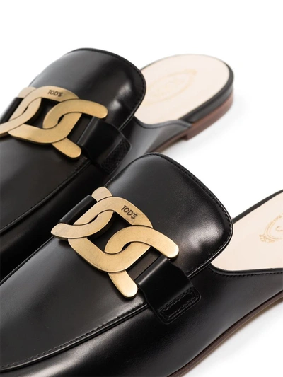 Shop Tod's Sabot Shoes In Black