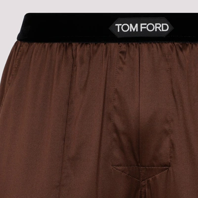 Shop Tom Ford Silk Pijam Underwear In Brown
