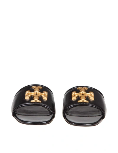 Shop Tory Burch Leather Slides In Black