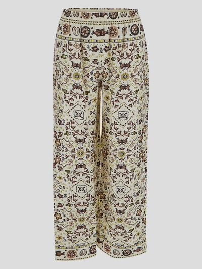 Shop Tory Burch Trousers In White