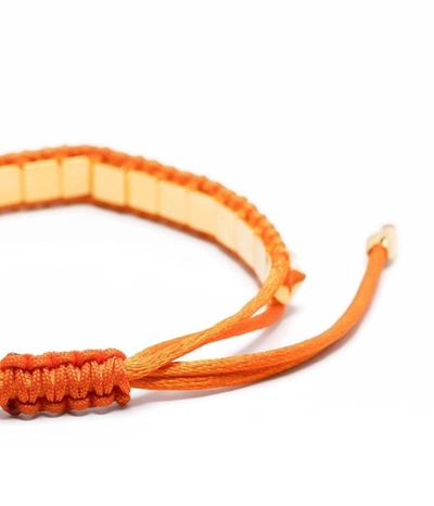 Shop Valentino Color Signs Rockstud Bracelet In Orange