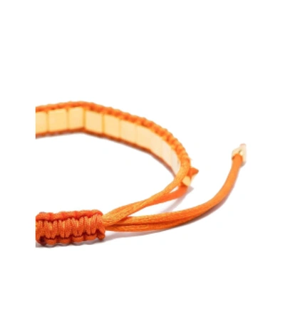 Shop Valentino Color Signs Rockstud Bracelet In Orange