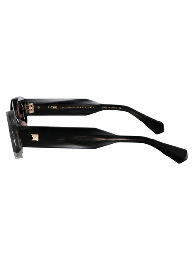 Valentino Sunglasses In 101a Blk - Gld