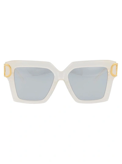 Shop Valentino Garavani Sunglasses In 107c Wht - Gld