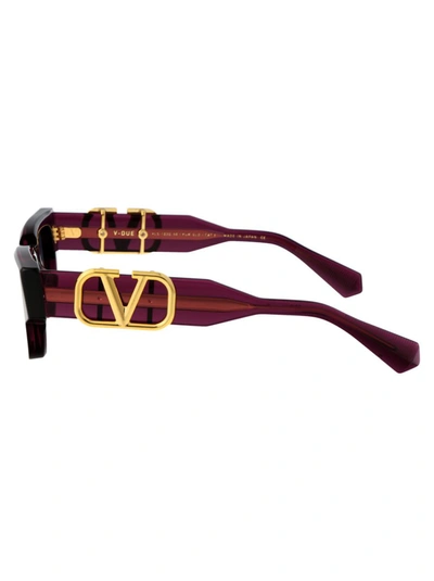 Shop Valentino Garavani Sunglasses In 103d Pur - Gld