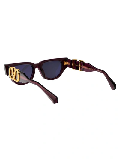 Shop Valentino Garavani Sunglasses In 103d Pur - Gld