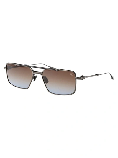 Shop Valentino Garavani Sunglasses In 111c Blk - Blu
