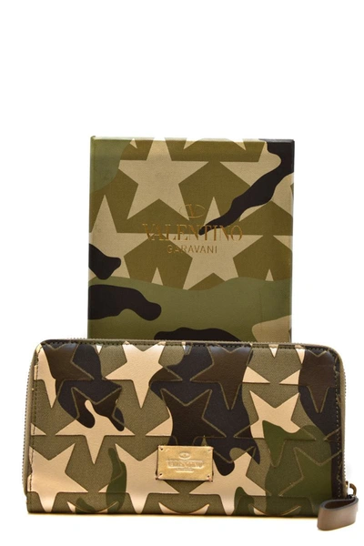 Shop Valentino Garavani Wallet In Military Green