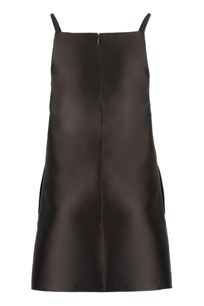 Shop Valentino Off-the-shoulder Dress In Brown