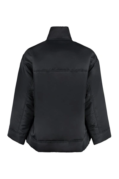 Shop Valentino Techno Fabric Jacket In Black