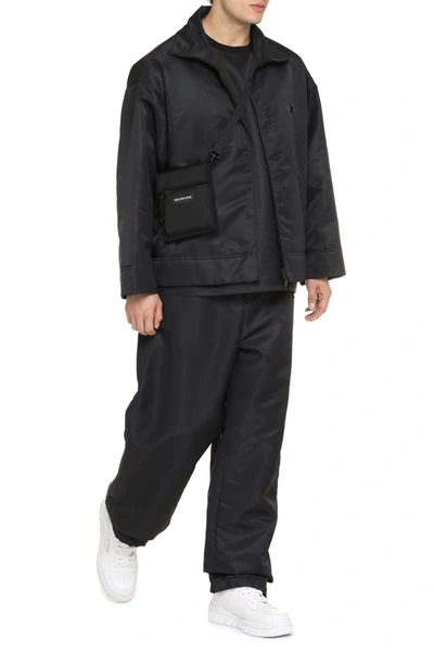 Shop Valentino Techno Fabric Jacket In Black