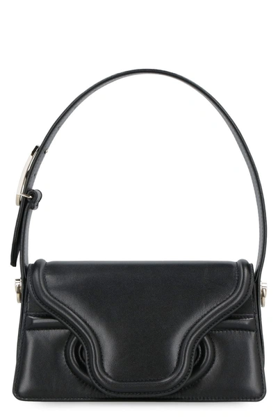 Shop Valentino Garavani - Le Petit Deuxième Leather Shoulder Bag In Black