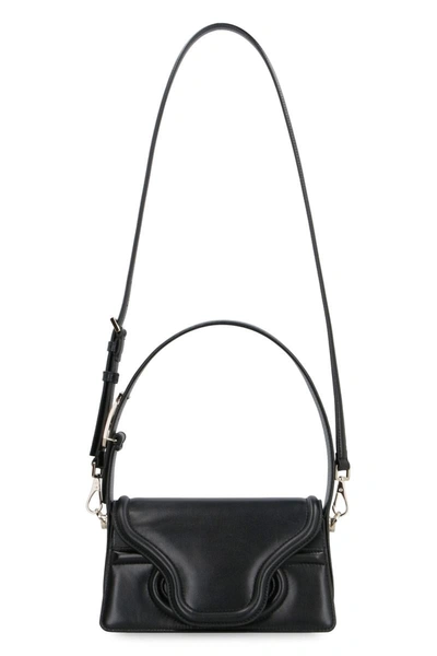 Shop Valentino Garavani - Le Petit Deuxième Leather Shoulder Bag In Black