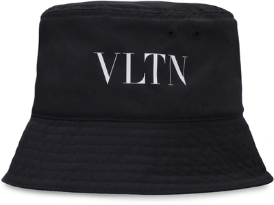 Shop Valentino Garavani - Vltn Bucket Hat In Black
