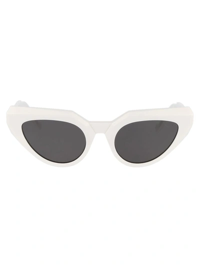 Shop Vava Eyewear Vava Sunglasses In White|black Flex Hinges|black Lenses
