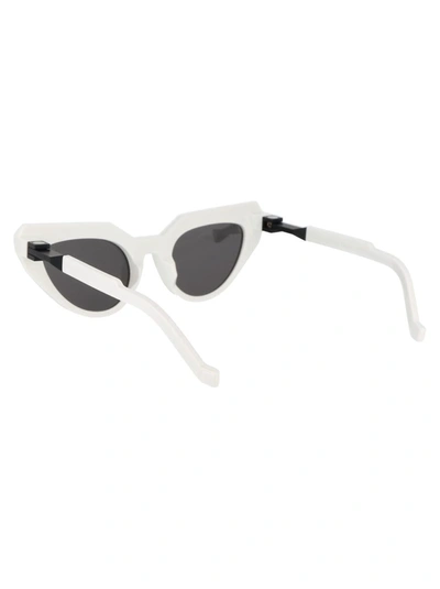 Shop Vava Eyewear Sunglasses In White|black Flex Hinges|black Lenses