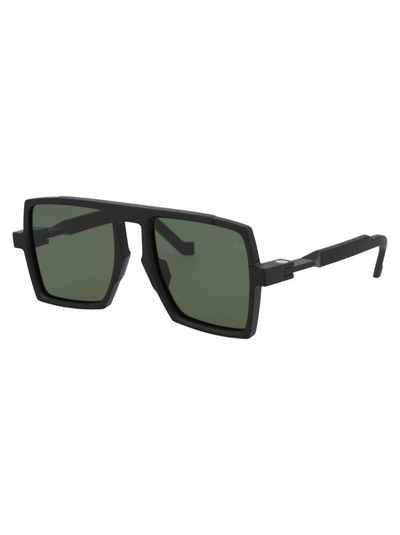Shop Vava Eyewear Sunglasses In Matte Black|black Flex Hinges|green Lenses