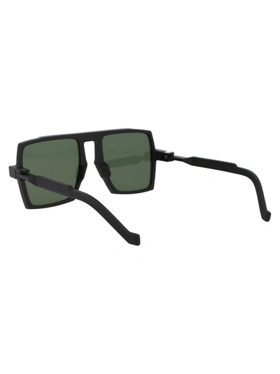 Shop Vava Sunglasses In Matte Black|black Flex Hinges|green Lenses