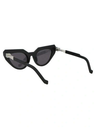 Shop Vava Eyewear Sunglasses In Matte Black|silver Flex Hinges|black Lenses