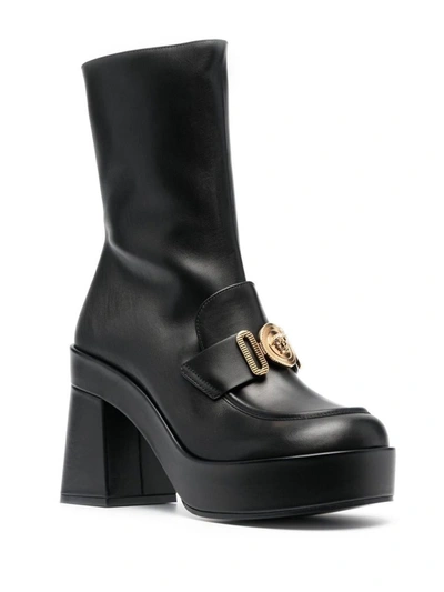 Shop Versace Boots In Black