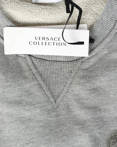 Shop Versace Sweatshirt Hoodie In Grey