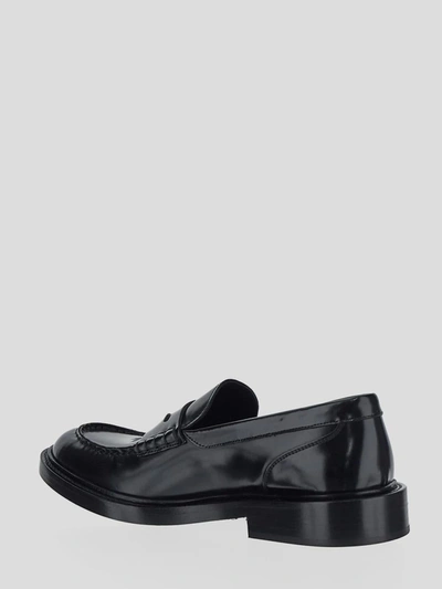 Shop Versace Flat Shoes In <p> Loafers In Black Calf Leather