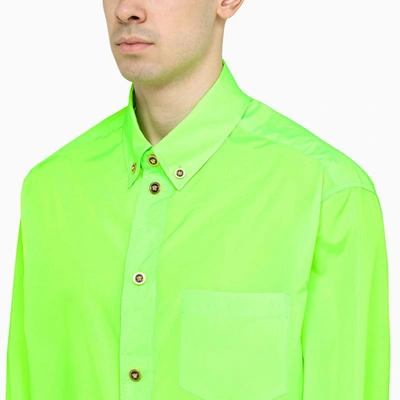 Shop Versace Medusa Lime Shirt In Green