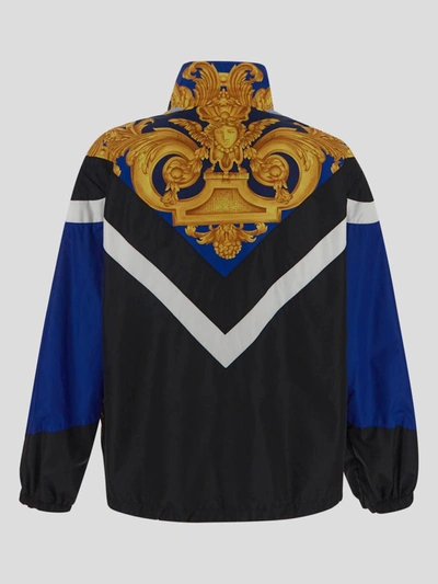 Shop Versace Printed Jacket In <p> Jacket In Multicolor Polyamide With Baroque Print