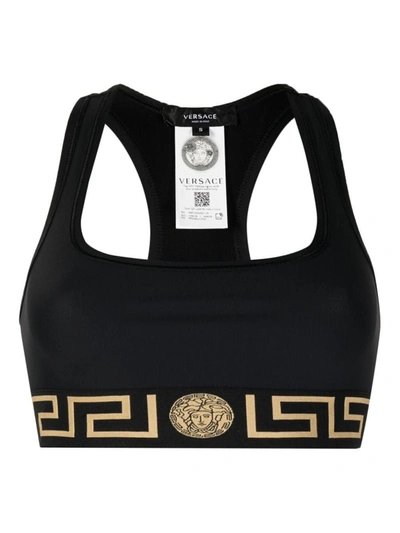 Shop Versace Sport Bra Clothing In Black