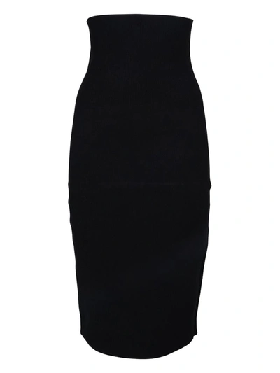 Shop Victoria Beckham Fitted Midi Skirt Clothing In Black