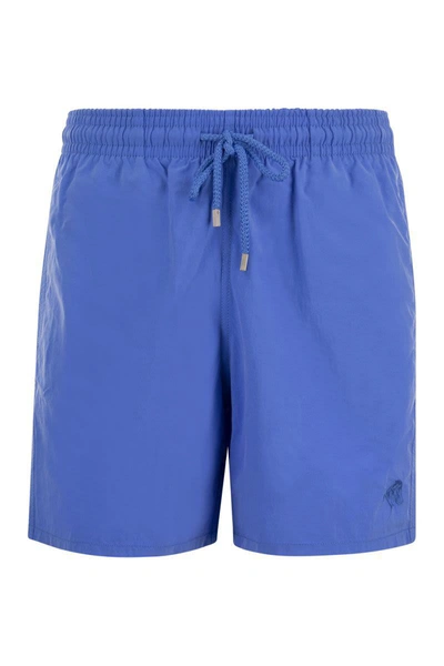 Shop Vilebrequin Piranhas Water-reactive Sea Shorts In Light Blue