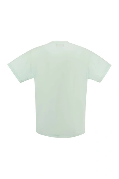 Shop Vilebrequin Signpost Holidays Cotton T-shirt In Water Green