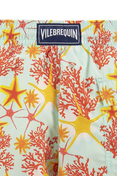 Shop Vilebrequin Starlettes & Coraux Beach Shorts In Light Blue