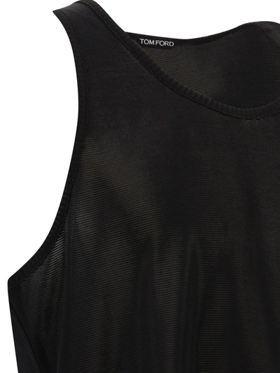 Shop Tom Ford Viscose Vest In Black