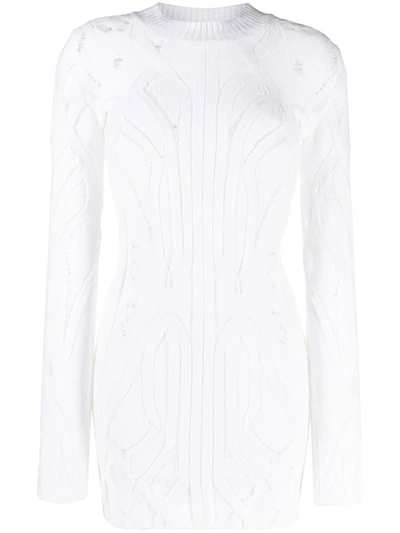 Shop Vitelli Extremely Light Knitted Short Dress In White