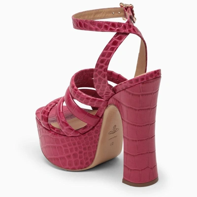 Shop Vivienne Westwood Britney Fuchsia Platform Sandal In Pink