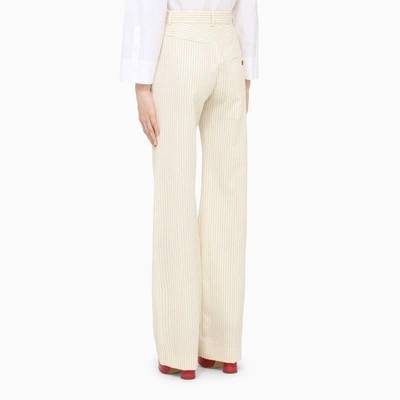 Shop Vivienne Westwood Off-white High Waisted Pants