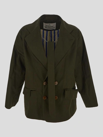 Shop Vivienne Westwood Summer Wittgenstein Jacket In Militarygreen