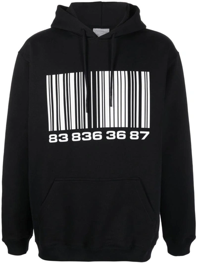 Shop Vtmnts Sweatshirt With Barcode Print In Black