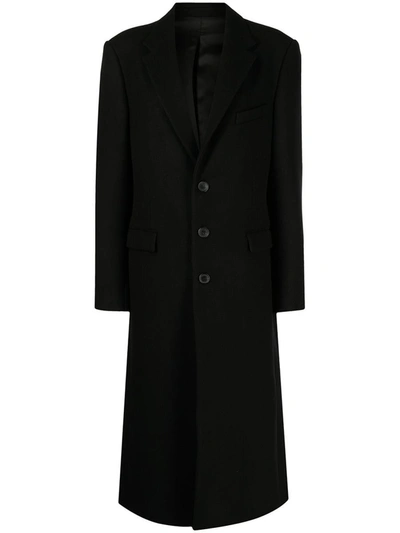 Shop Wardrobe.nyc Single Breasted Coat In Black