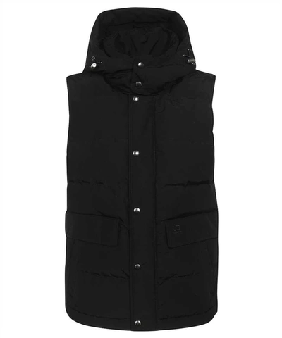 Shop Woolrich Aleutian Hooded Bodywarmer Jacke In Black