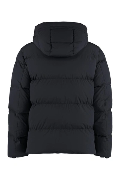 Shop Woolrich Sierra Supreme Hooded Nylon Down Jacket In Black