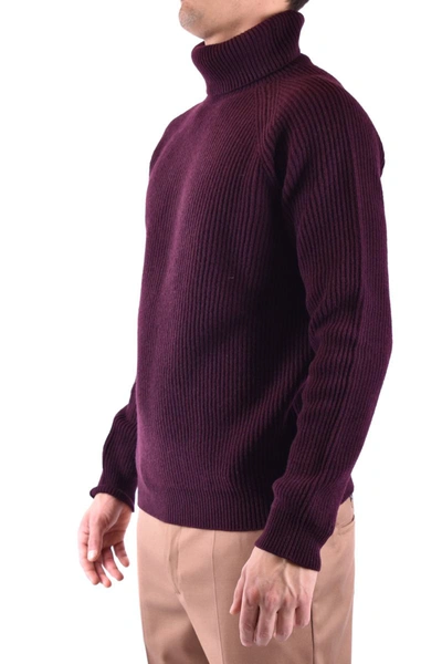 Shop Zanone Sweaters In Burgundy