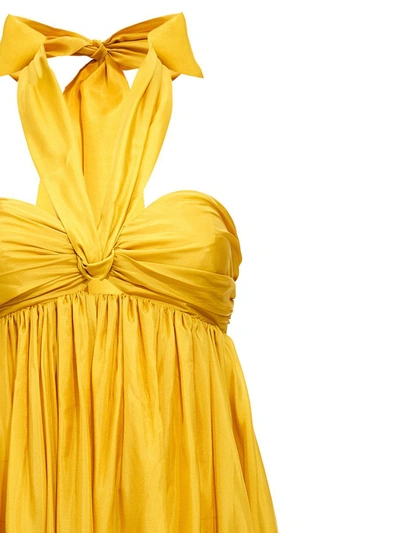 Shop Zimmermann 'devi Halter Maxi' Dress In Yellow