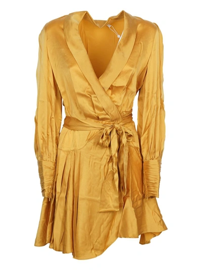 Shop Zimmermann Mini Dress Clothing In Yellow &amp; Orange