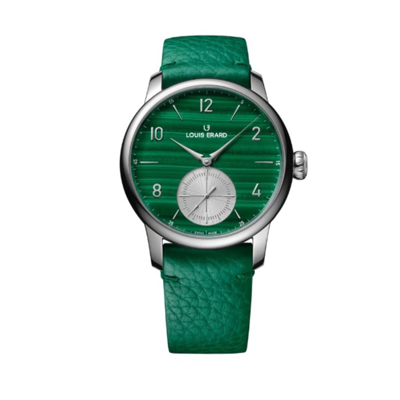 Shop Louis Erard Excellence Petite Seconde Malachite Automatic Green Dial Men's Watch 34238aa39.bva136