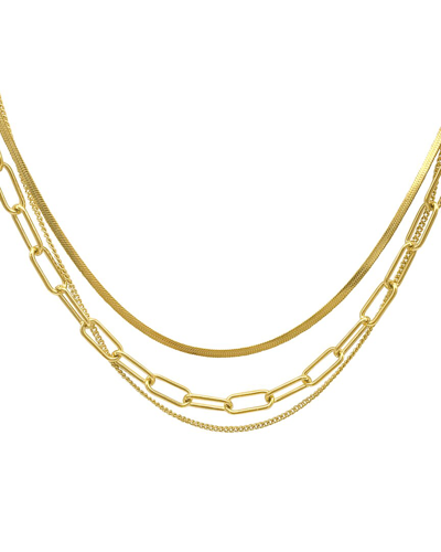 Shop Adornia 14k Plated Mixed Chain Necklace