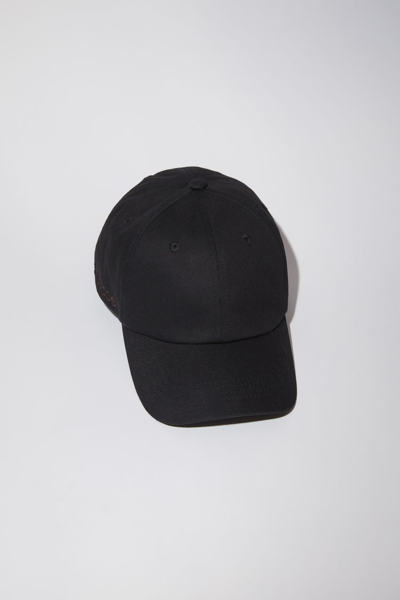 Shop Acne Studios Twill Baseball Cap In Black