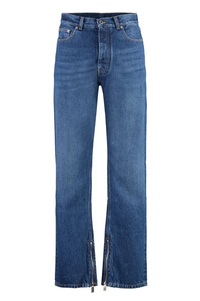 Shop Off-white 5-pocket Straight-leg Jeans In Denim